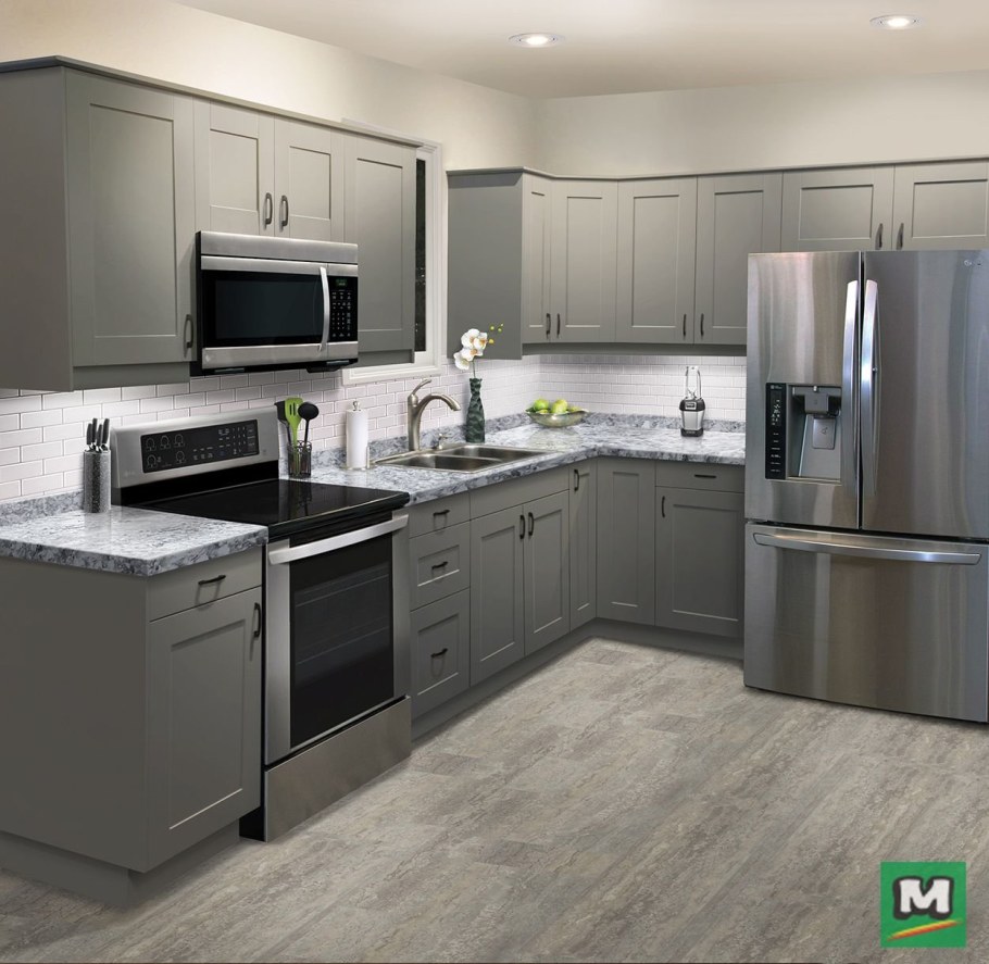 Кухня в сером цвете