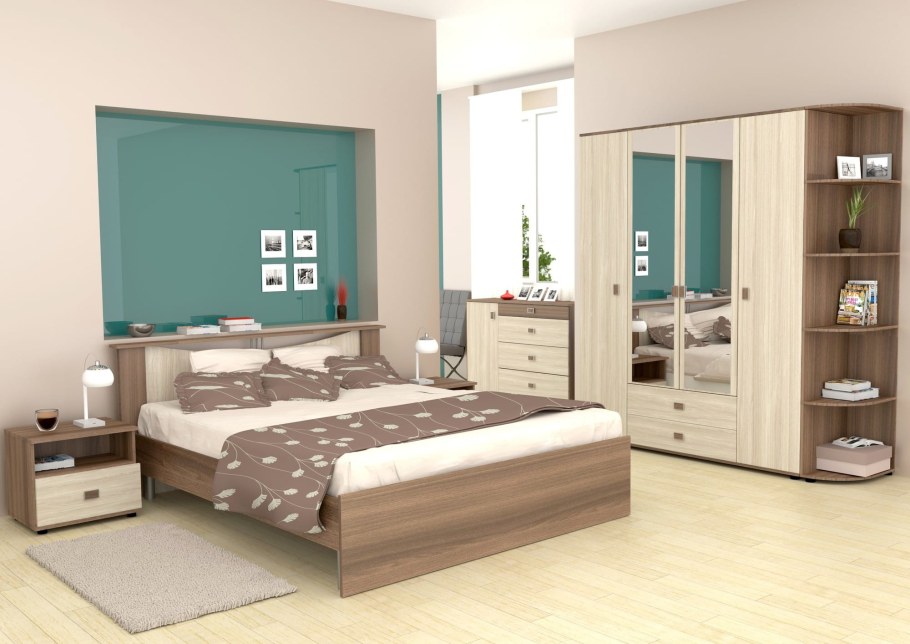 Спальня ясень шимо светлый