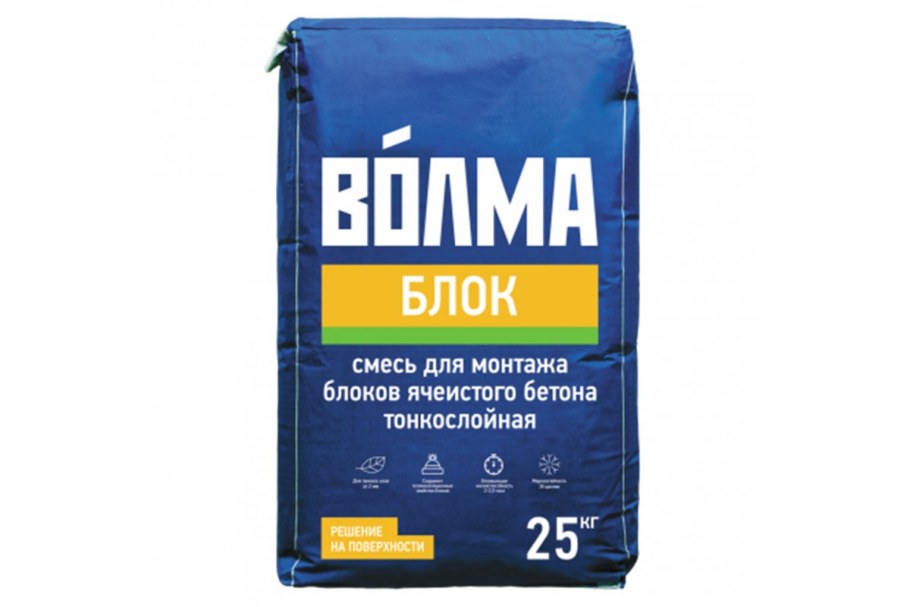 Клей для блоков Волма блок 25кг