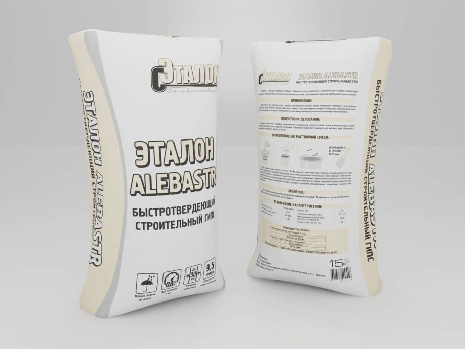 Эталон alebastr алебастр строительный 15
