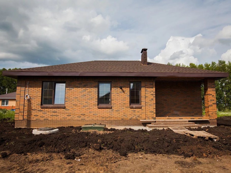 Одноэтажный дом кирпич Браер