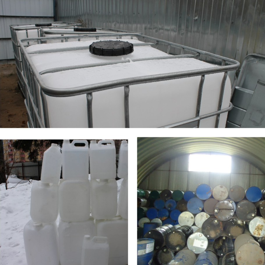 Бассейн из еврокуба с подсветкой