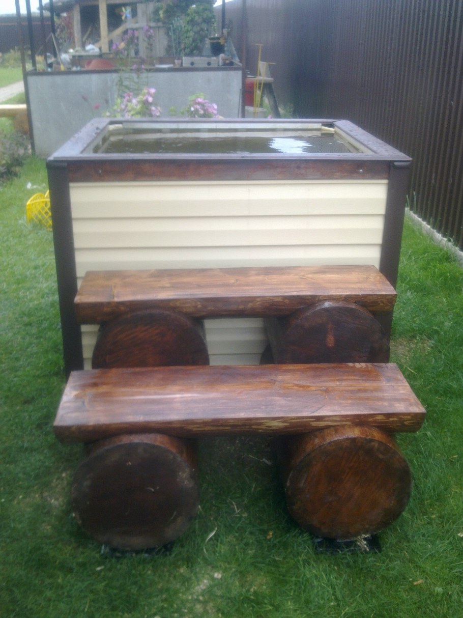 Купель для дачи из еврокуба