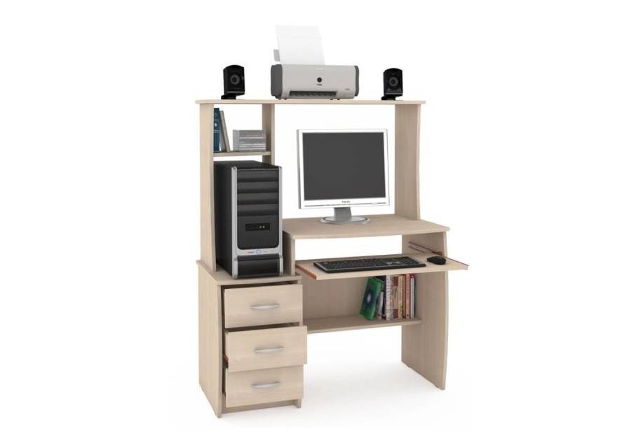 Стол письменный комфорт 10 СК дуб Паллада