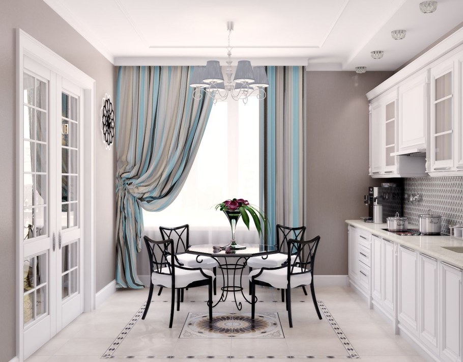 Шторы для белой кухни