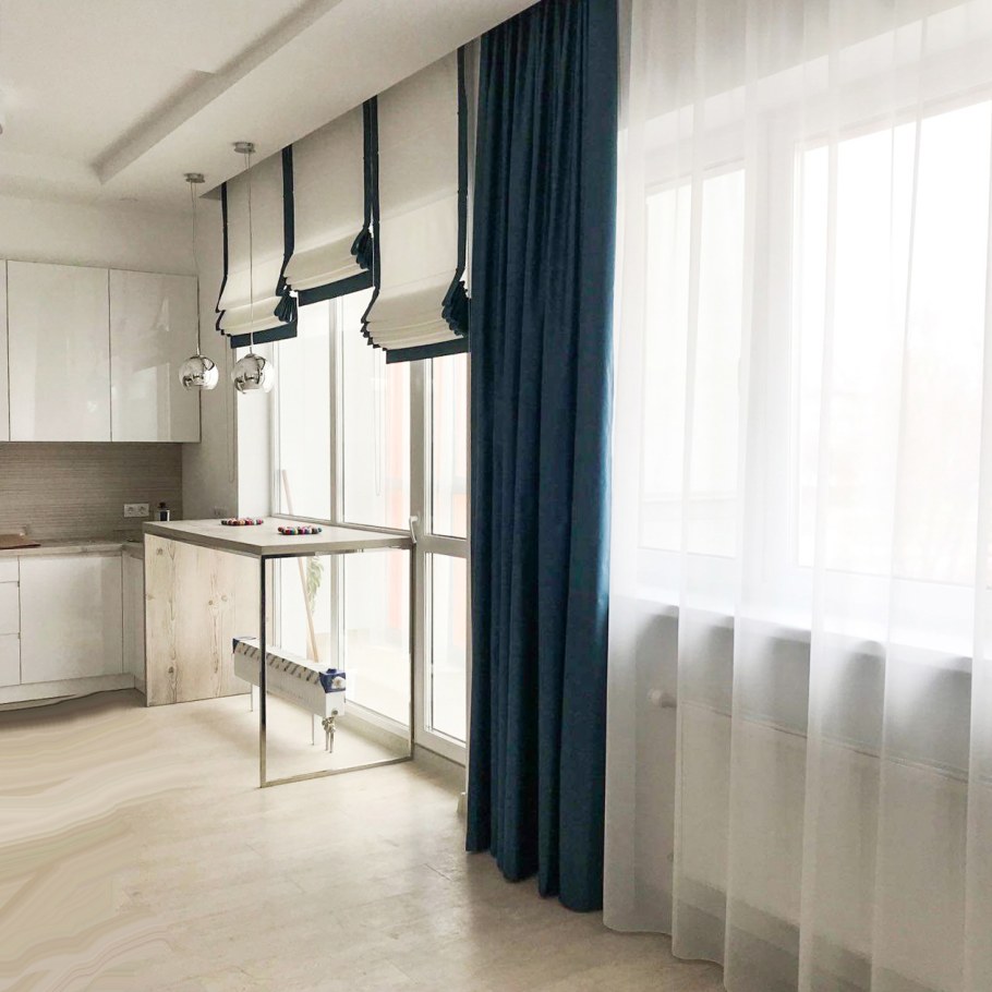 . Шторы в кухню гостинныную