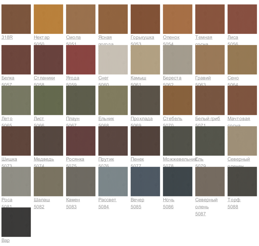 Tikkurila Valtti палитра для дерева