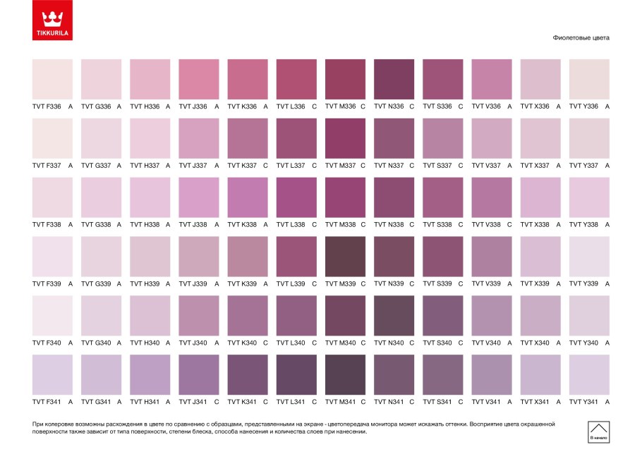 Колеровочная палитра Тиккурила симфония g445