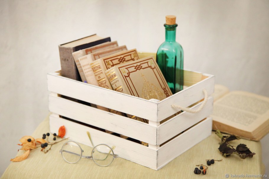 Деревянные ящики в интерьере