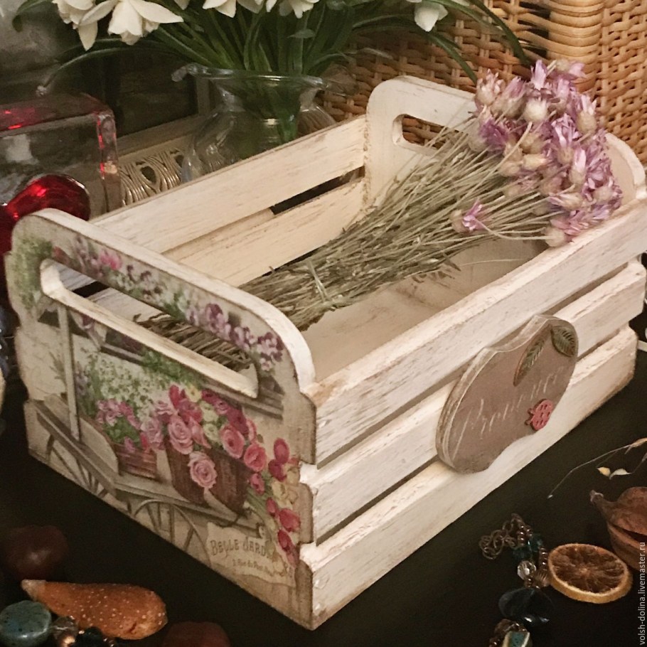 Декупаж ящика деревянного