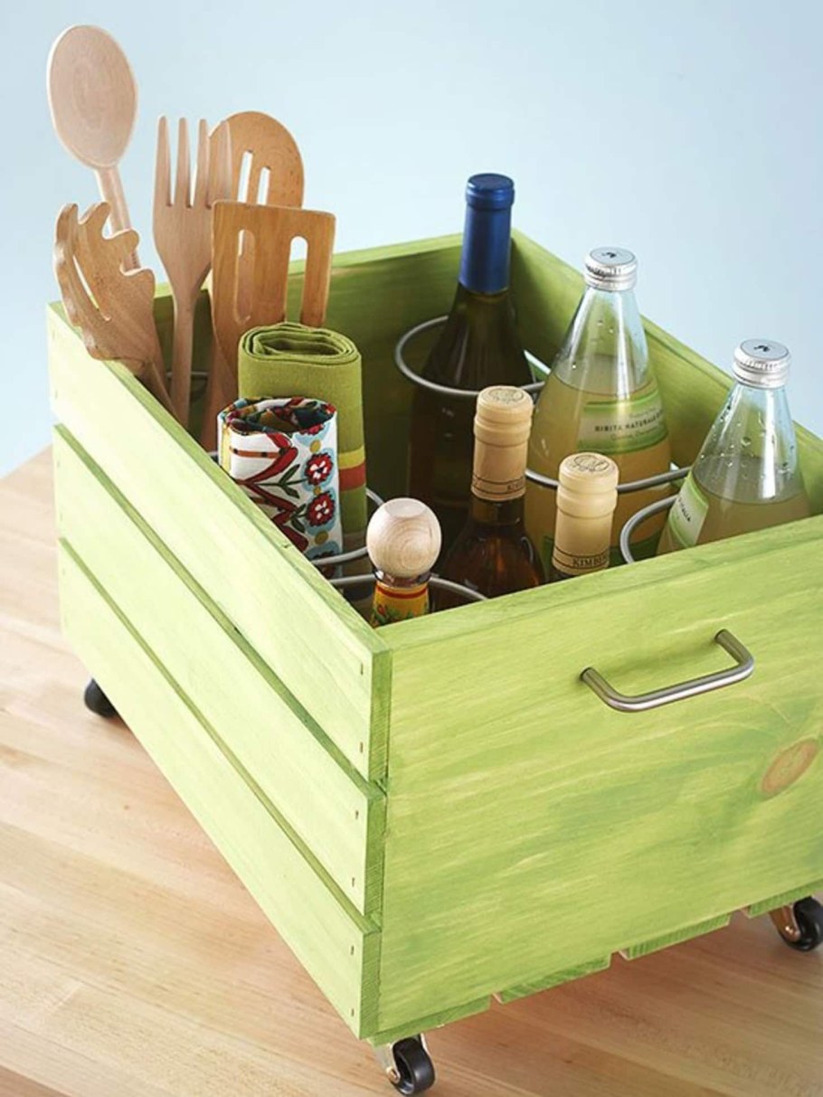 Декор из деревянных ящиков