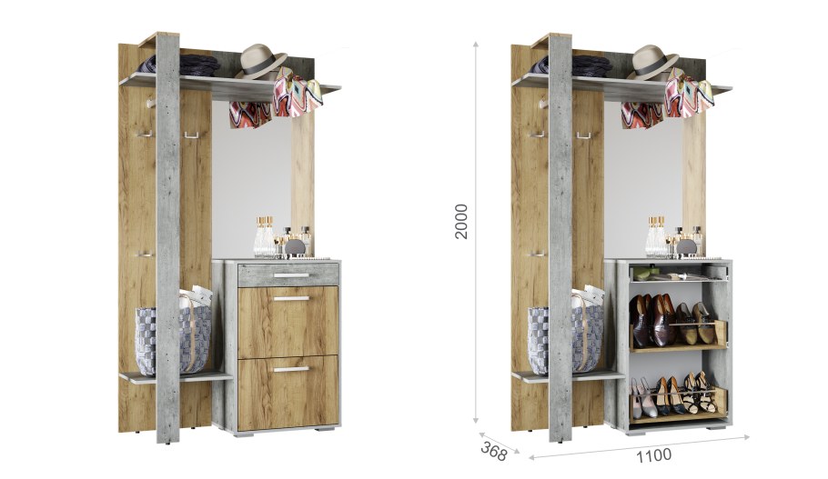 Кензо вешалка крафт/Метрополитан грей