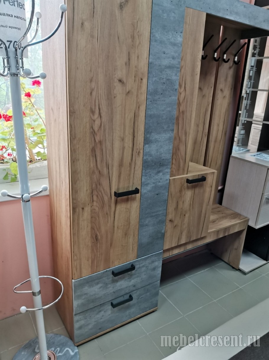 Прихожая Трамп дуб крафт / Метрополитан грей