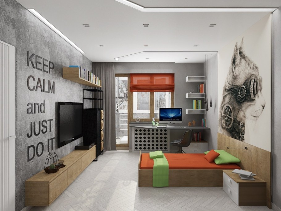 Комната лофт для парня 12кв м