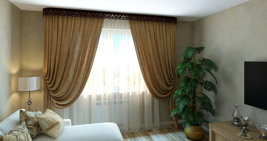 Шторы в спальню потолочный карниз