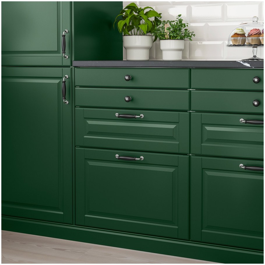 Кухня икеа Будбин зеленая