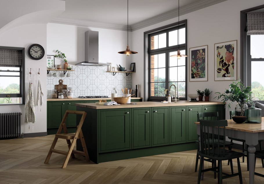 Икеа Изумрудная кухня Будбин