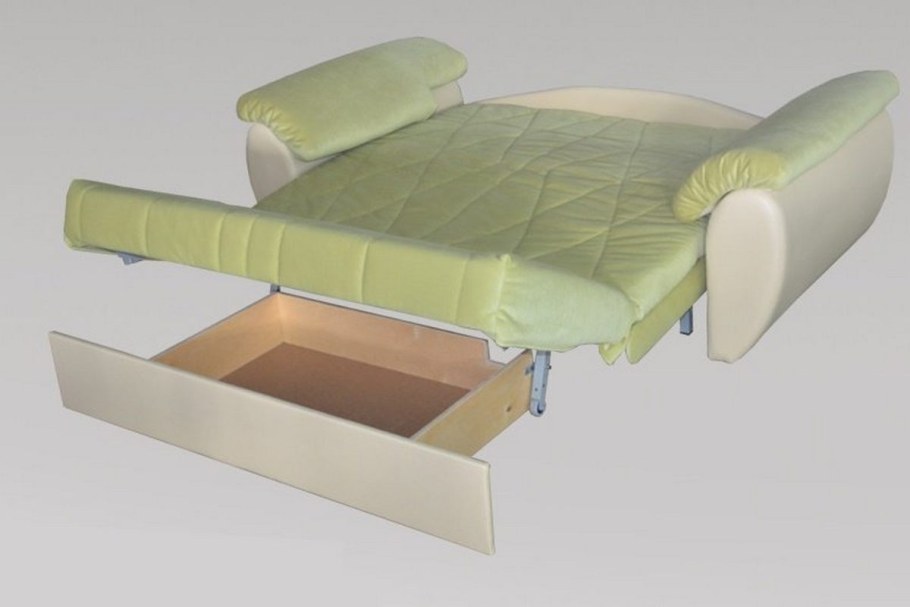 Диван аккордеон с ящиком для белья 120х200