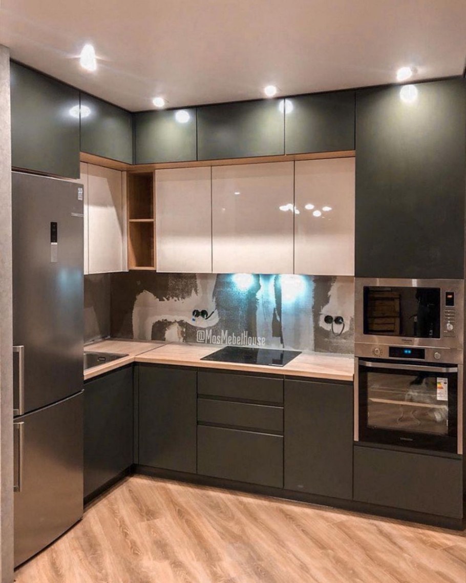 Современные маленькие угловые кухни