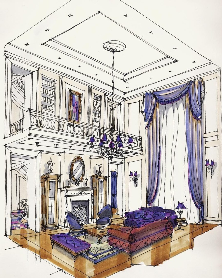 Эскизы дизайнеров интерьера