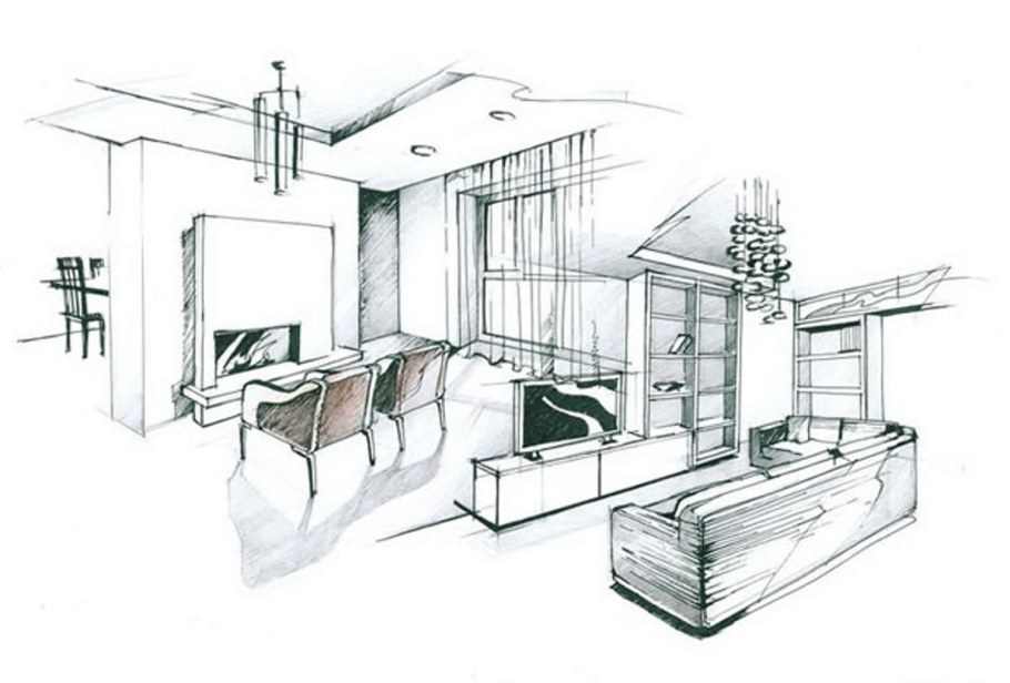 Наброски интерьера