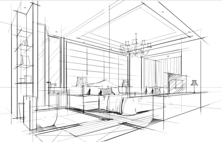 Чертеж интерьера