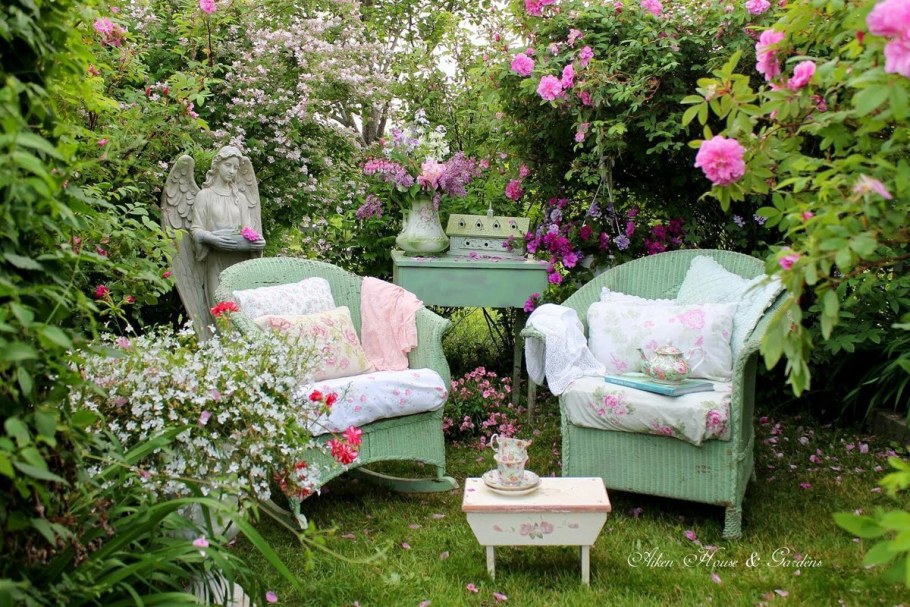 Стиль шебби Шик в ландшафте