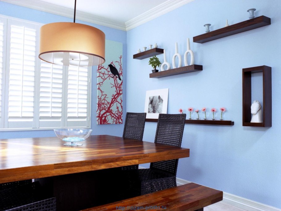 Полочки над обеденным столом