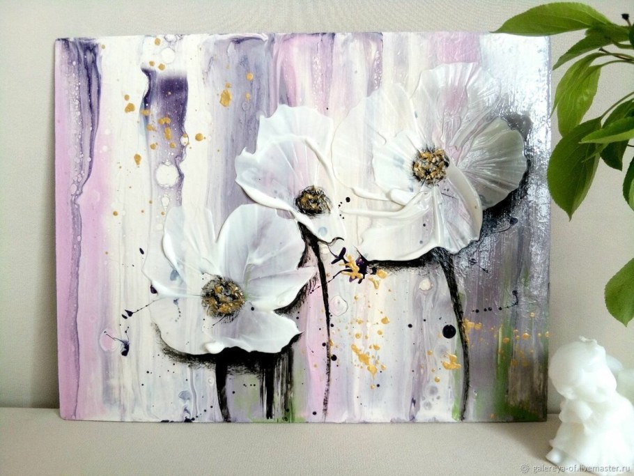 Современная интерьерная живопись цветы