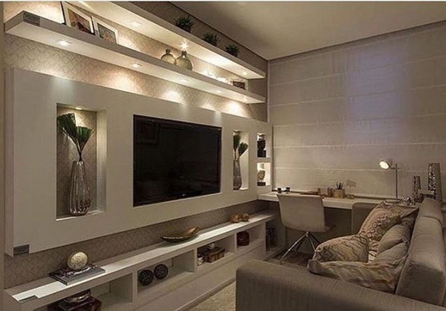 Подсветка стены с телевизором