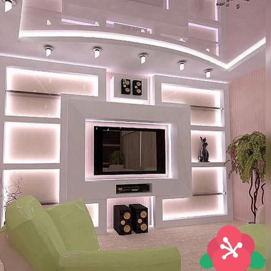 Гипсокартон для телевизора на стену