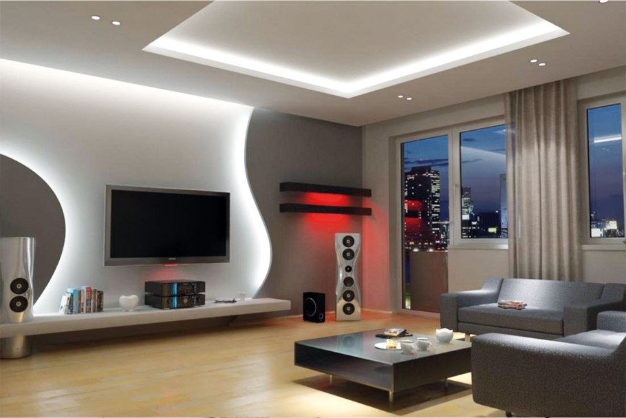 Подсветка в гостиной