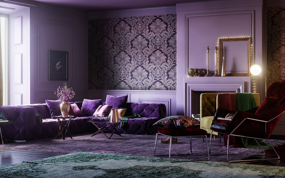 Фиолетовая гостиная