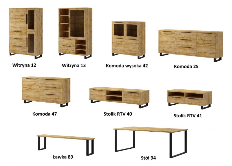 Комод дуб Вотан лофт