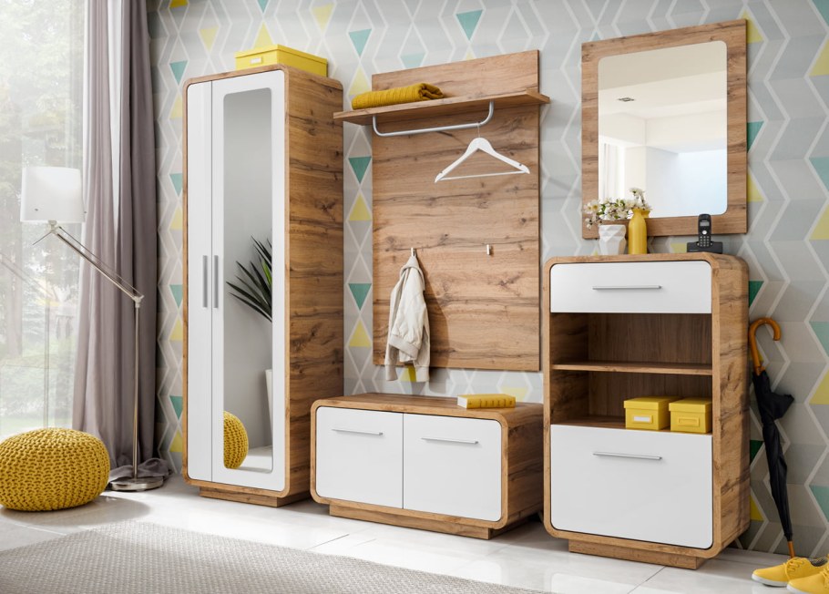 Прихожая дуб Вотан и белый