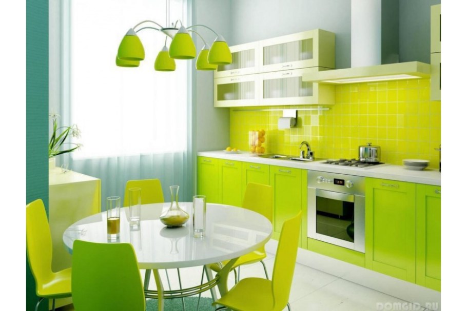 Кухня в зеленых тонах