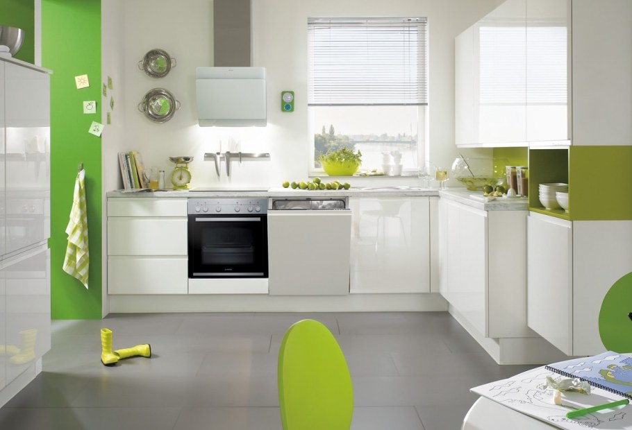 Кухня в зеленых тонах
