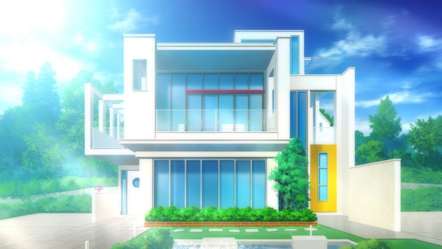 Аниме дом двухэтажный