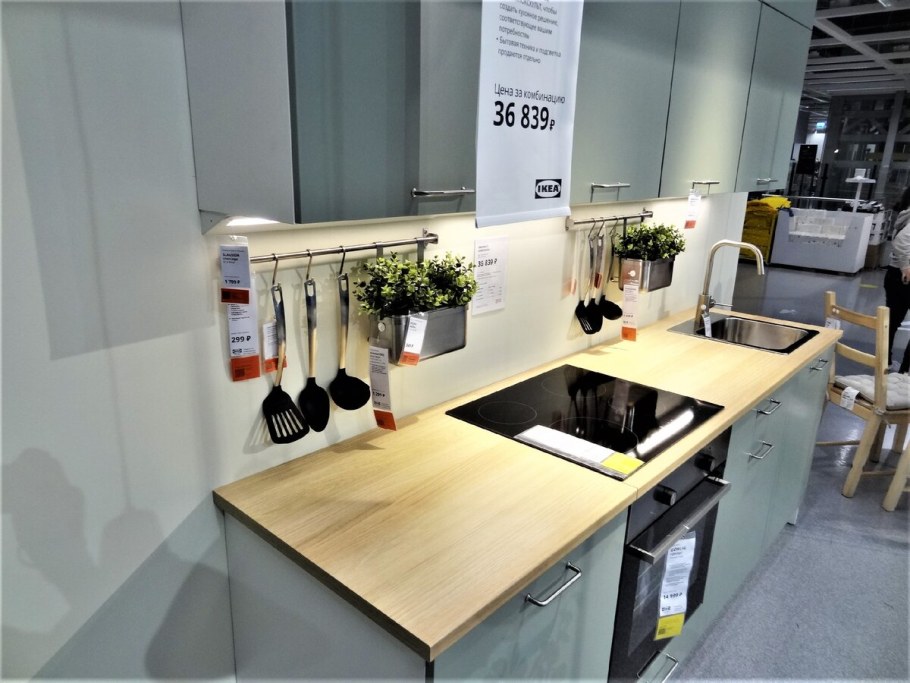 Кухня икеа КНОКСХУЛЬТ зеленая