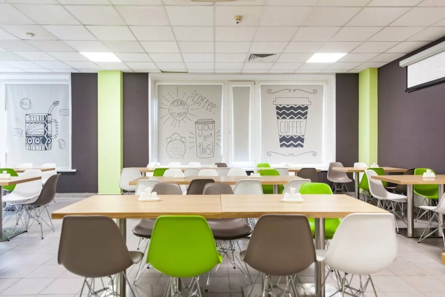 Современная столовая в школе