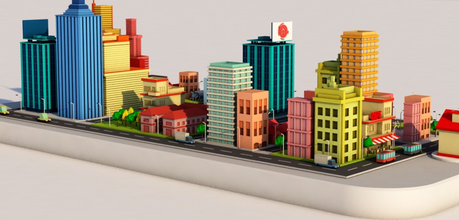 Трехмерный город макет