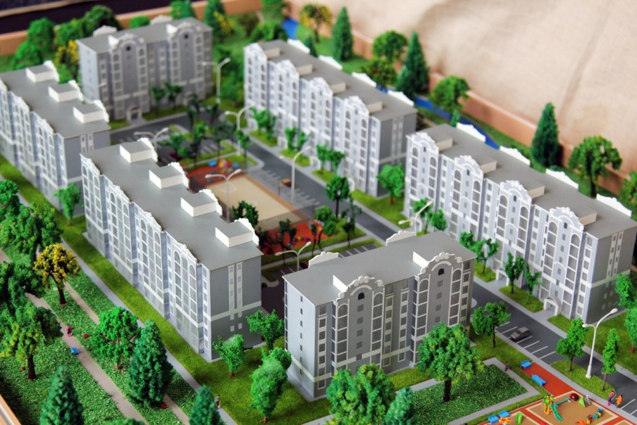 Архитектурный макет жилого комплекса