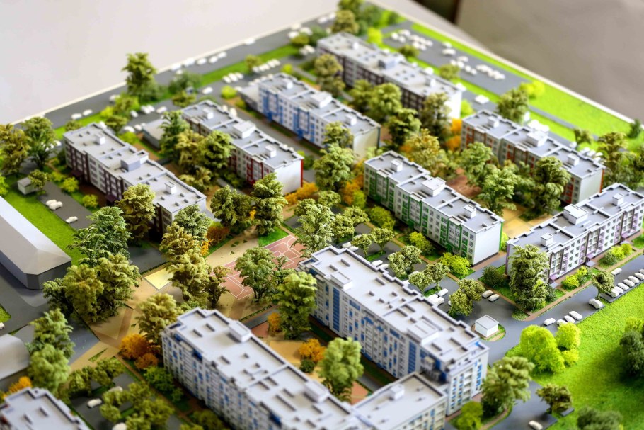 Макет жилого квартала