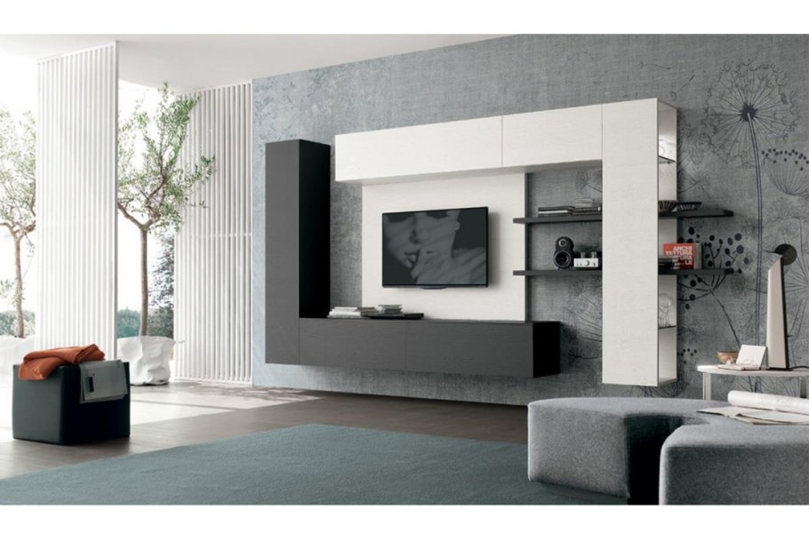 Стенка в гостиную в современном стиле