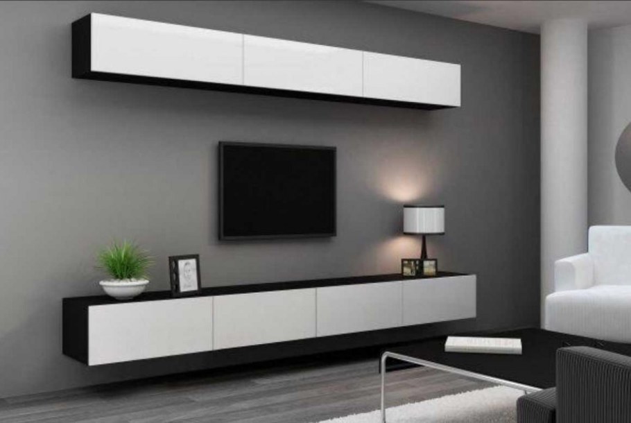 Гостиная Лия белый/белый глянец