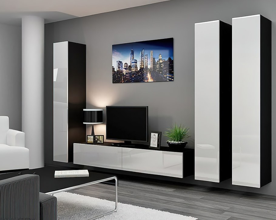 Гостиная Виго белый глянец