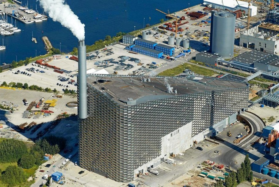 Дания Копенгаген мусоросжигательный завод