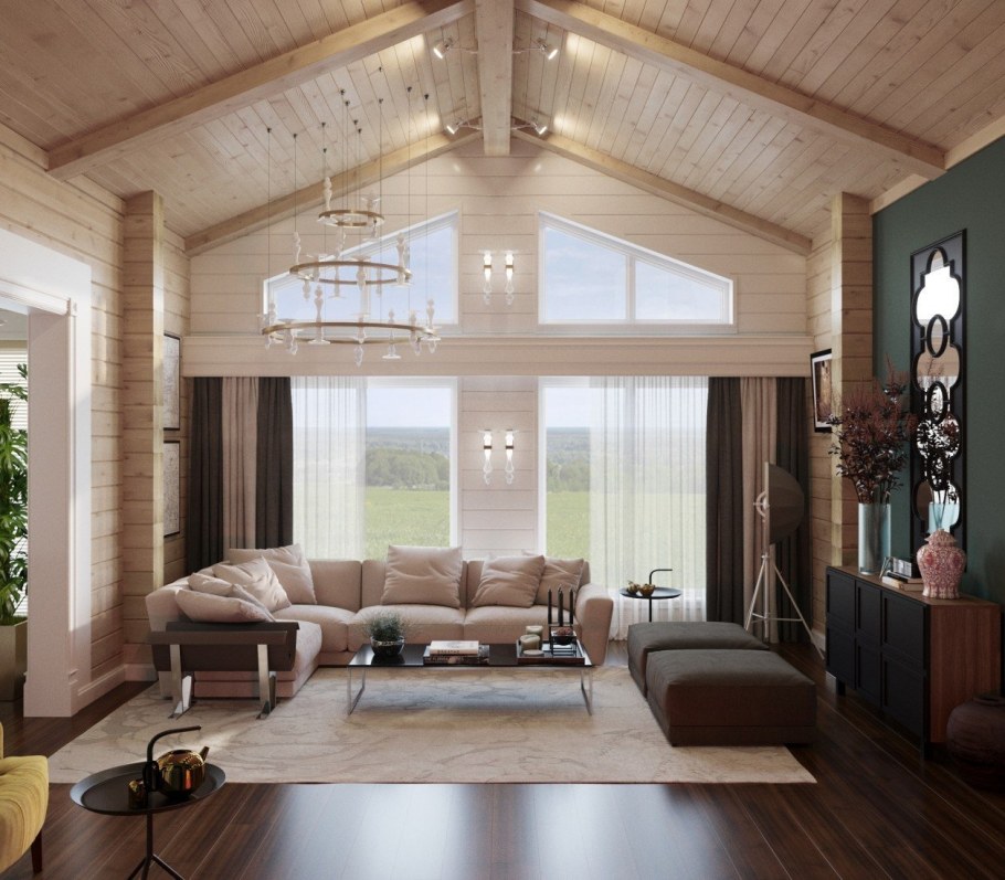 Дом из клееного бруса интерьер