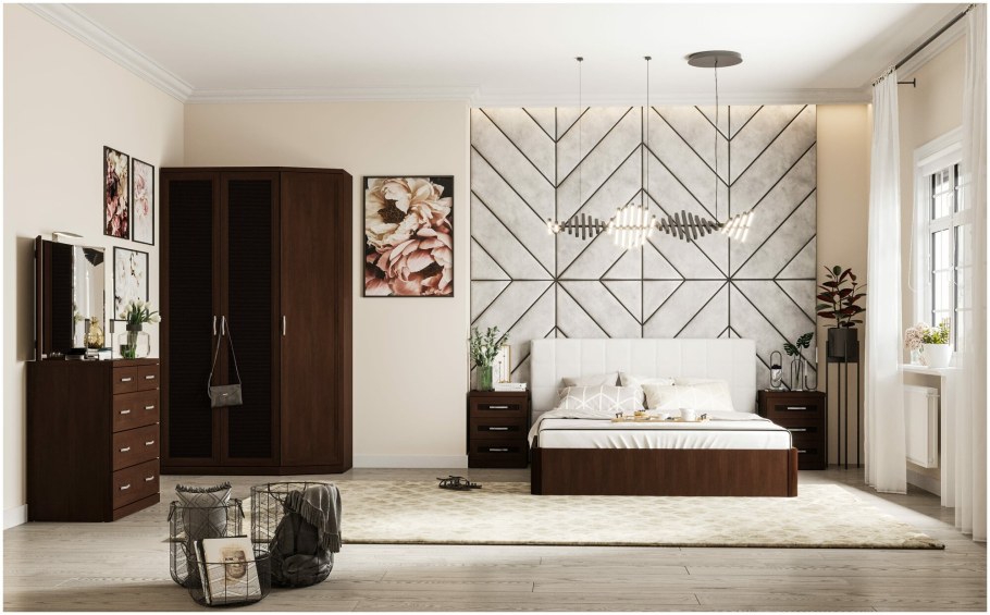 Спальня Магна лазурит орех