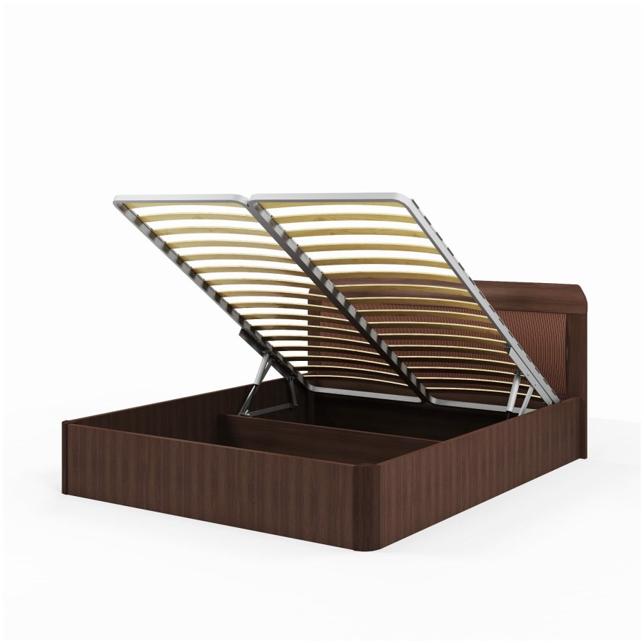 Кровать лазурит с подъемным механизмом 180-200 и тумбами